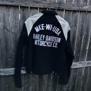 Harley-Davidson Black and Tan Men's Jacket